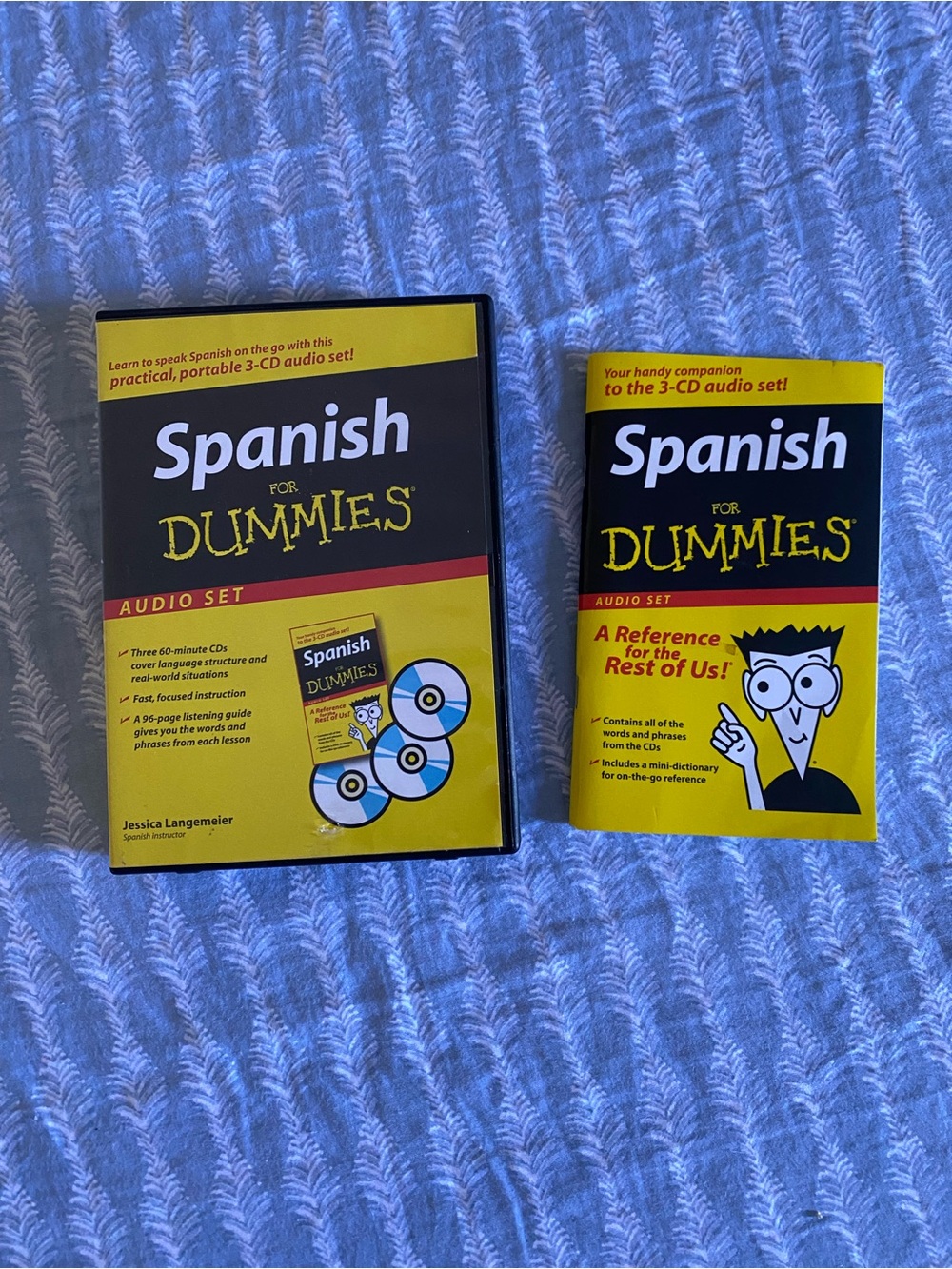 Educational Spanish For Dummies Audio Set - 3 Disc Plus Lesson Book like- New